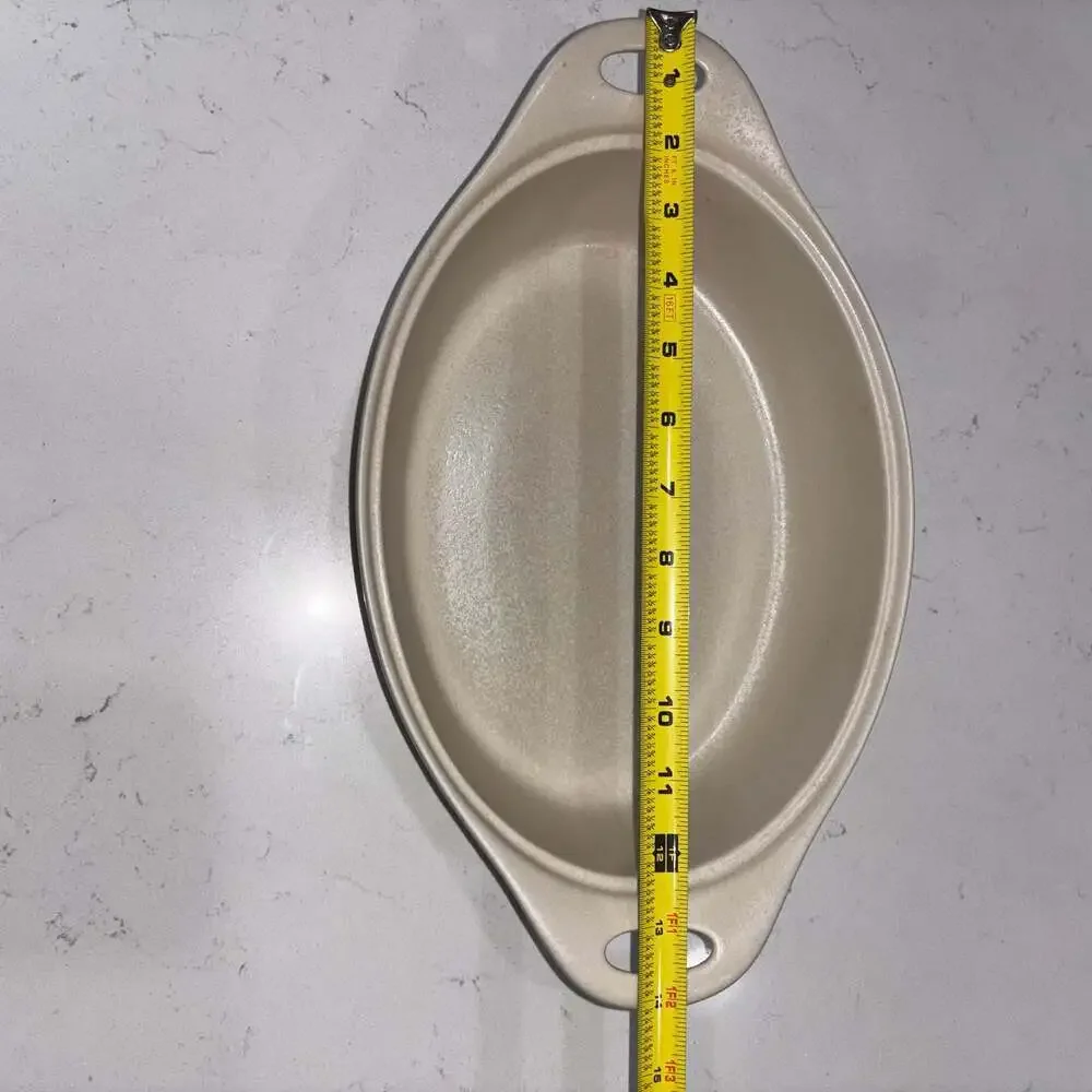 CorningWare Creations Khaki Sandstone 2 Qt Oval Casserole Baking Dish No Lid